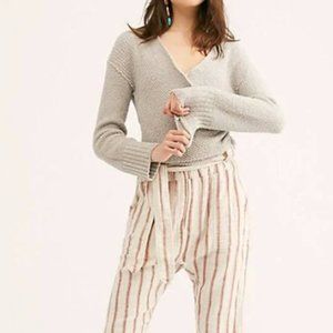 Free People Grey Sweater Crop Top